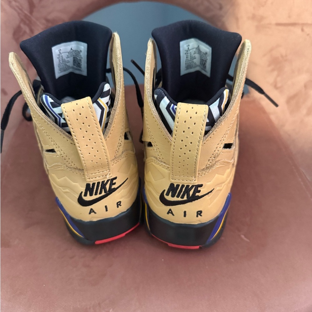 Jordan High Top Sneakers in Tan and Black - Picture 3 of 5